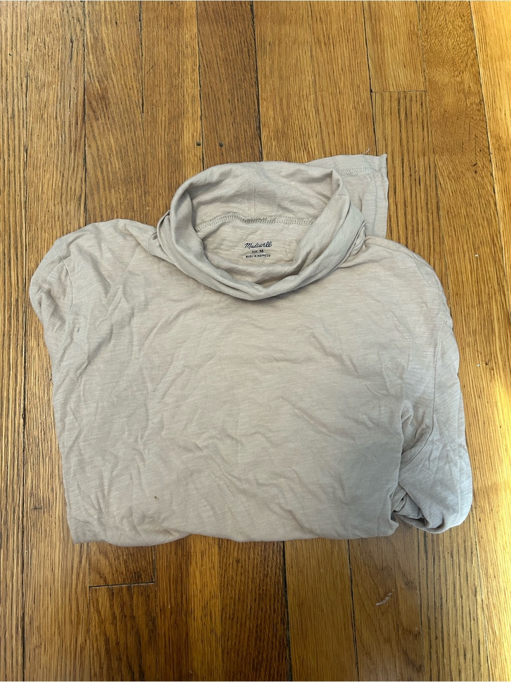 Madewell Soft Rollneck Top - Light Beige
